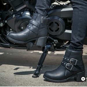 Harley Davidson motorcycle ankle boots wolverine Abney woman sz 9 leather shoes